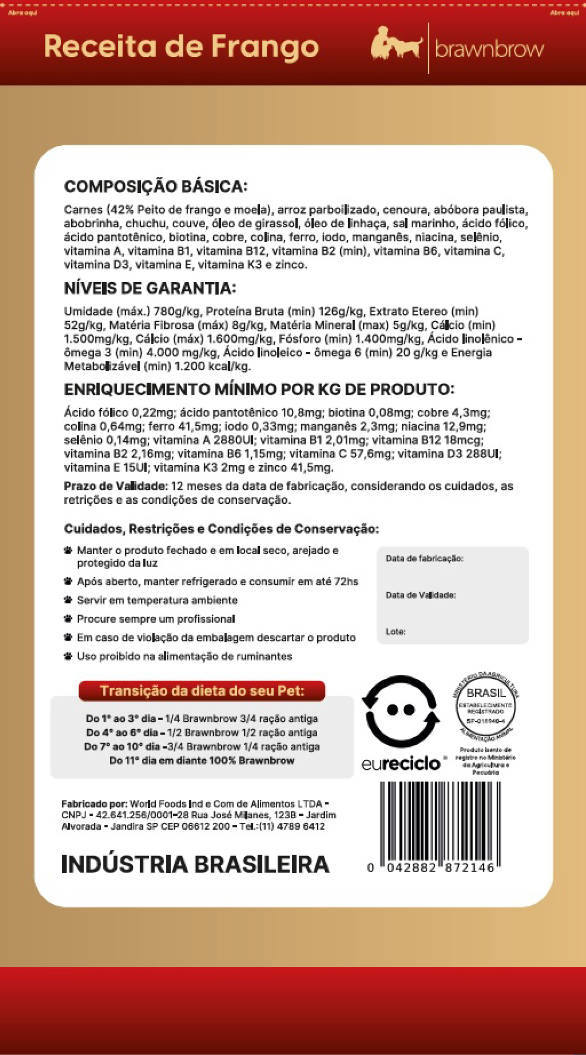 Kit 12 Comida Ração Úmida Natural Cães B ...