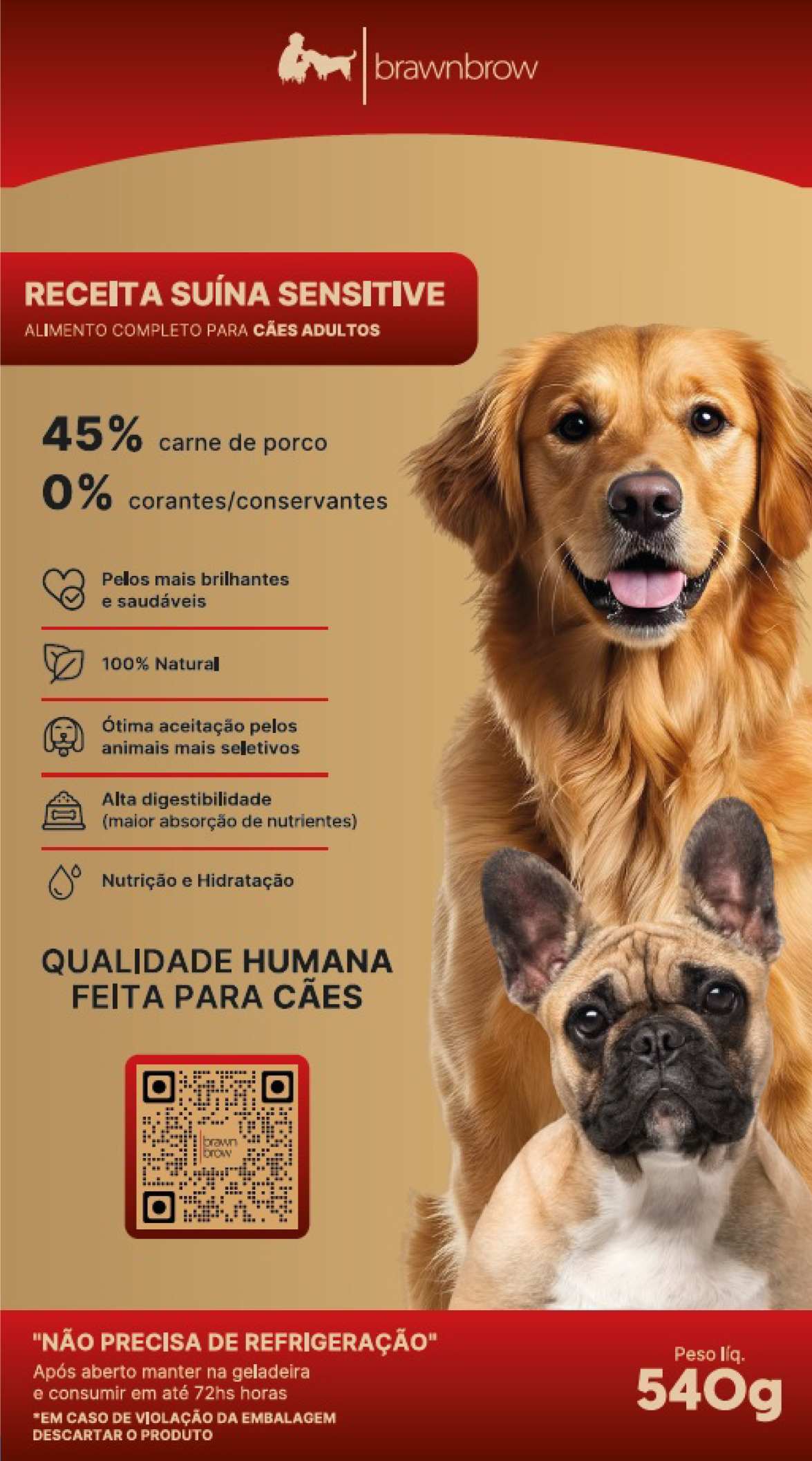 Kit 12 Ração Úmida Natural para Cães Suín...